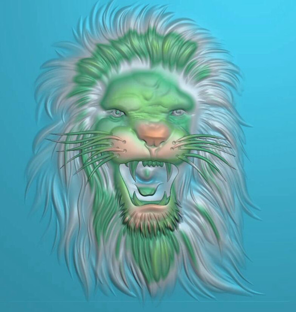寫實獅子浮雕制作(F230427199)